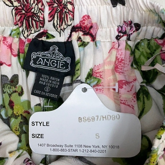 NWT Angie Brand shorts Rayon w elastic waist vintage inspired new sz S floral - Picture 5 of 8